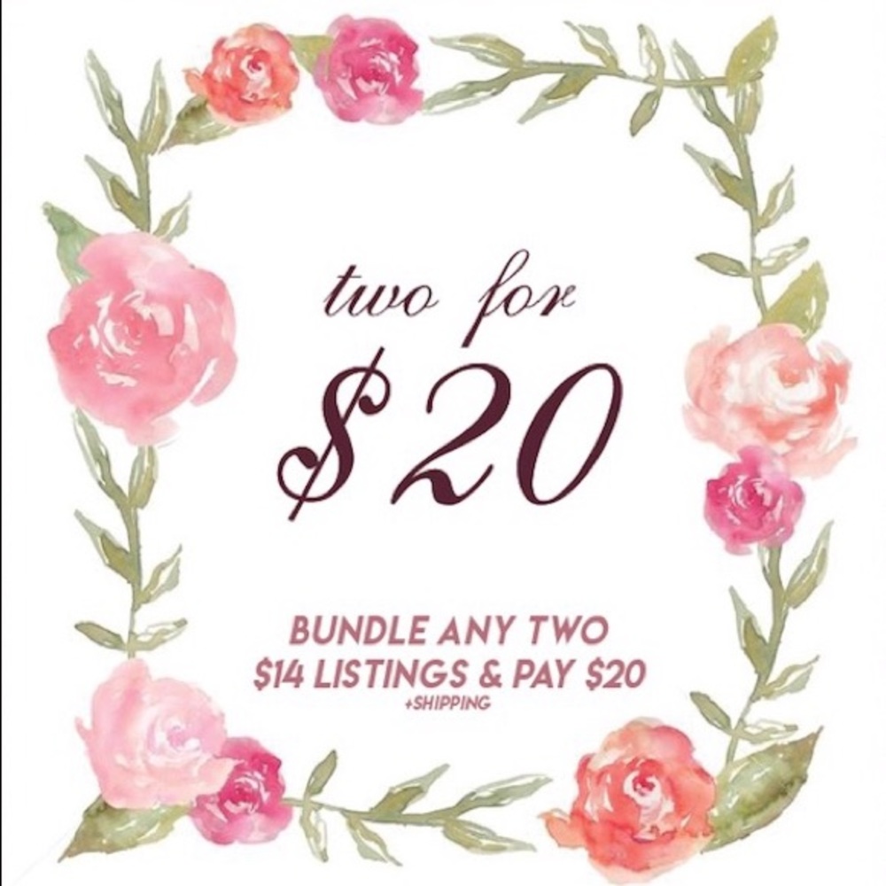 Two $14 listing for $20 plus shipping